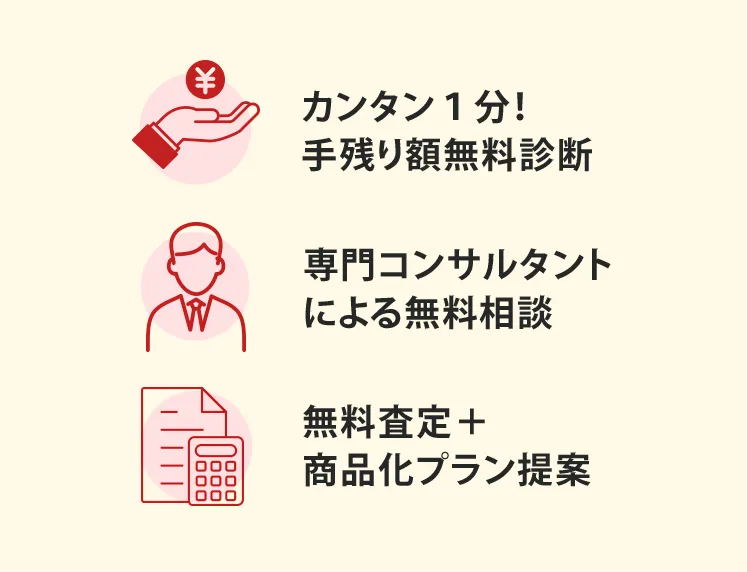 無料診断、無料相談、無料査定